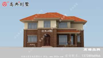 農村自建二層簡歐住宅別墅