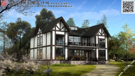 農村房屋建筑效果圖首層239平方米農村二層建筑效果圖