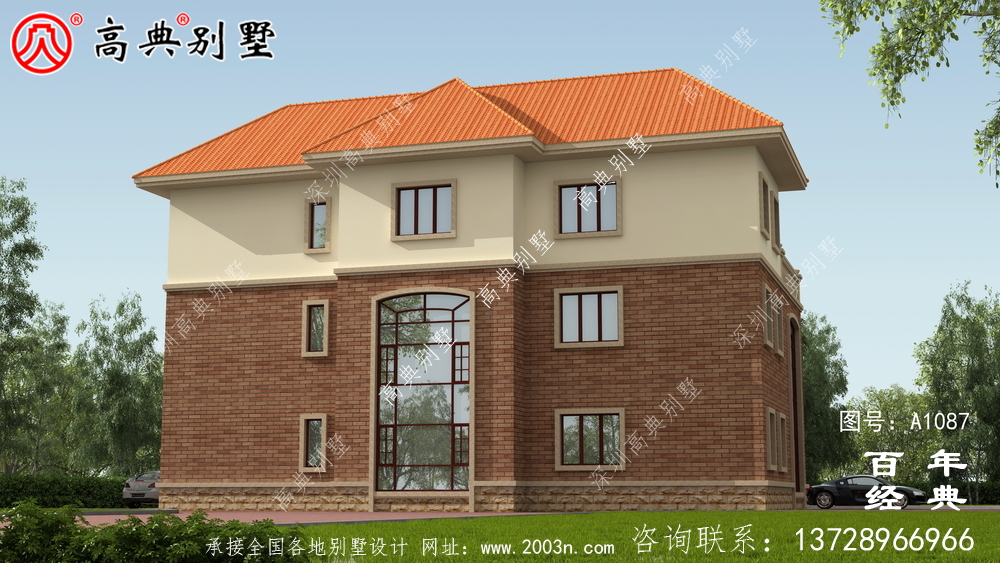 新農村建設三層復式住宅別墅設計圖紙及效果圖
