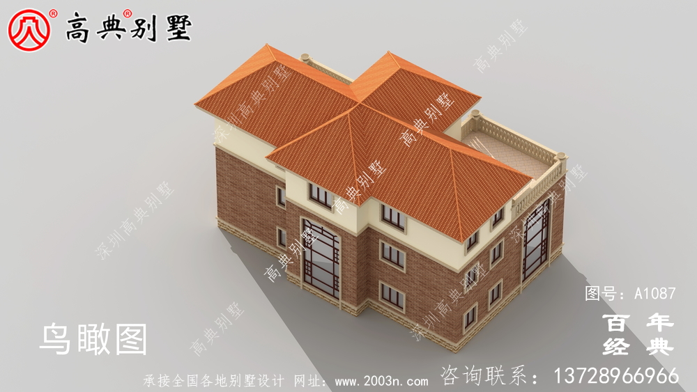 新農村建設三層復式住宅別墅設計圖紙及效果圖