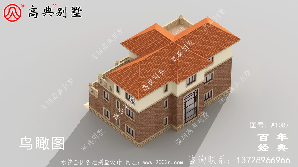 新農村建設三層復式住宅別墅設計圖紙及效果圖
