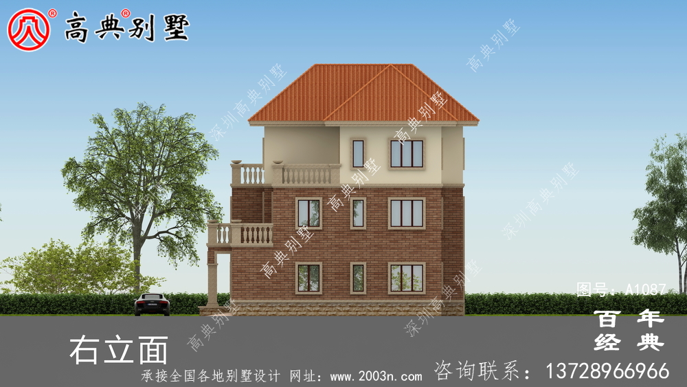 新農村建設三層復式住宅別墅設計圖紙及效果圖