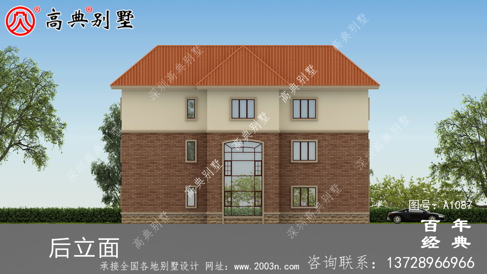 新農村建設三層復式住宅別墅設計圖紙及效果圖