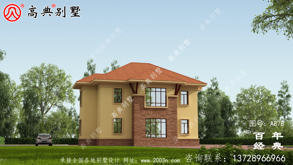 20萬鄉村一層半小洋房圖,建造別墅設計方案強烈