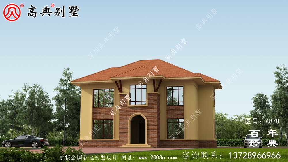 20萬鄉村一層半小洋房圖,建造別墅設計方案強烈