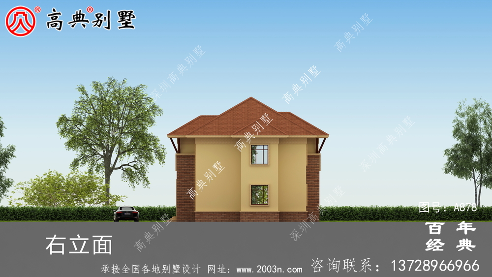 20萬鄉村一層半小洋房圖,建造別墅設計方案強烈