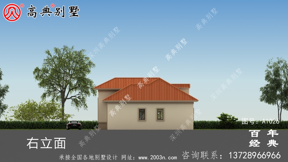 農村住宅一層平面圖,面積221平方米