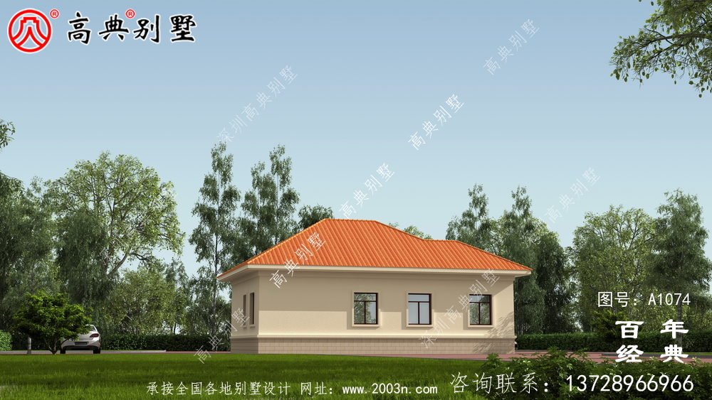 新農村一樓簡易自建別墅設計圖紙齊全。