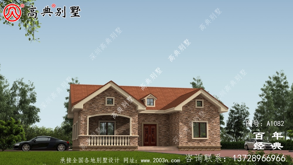 一層農村建造別墅設計方案強烈推薦,含外型照