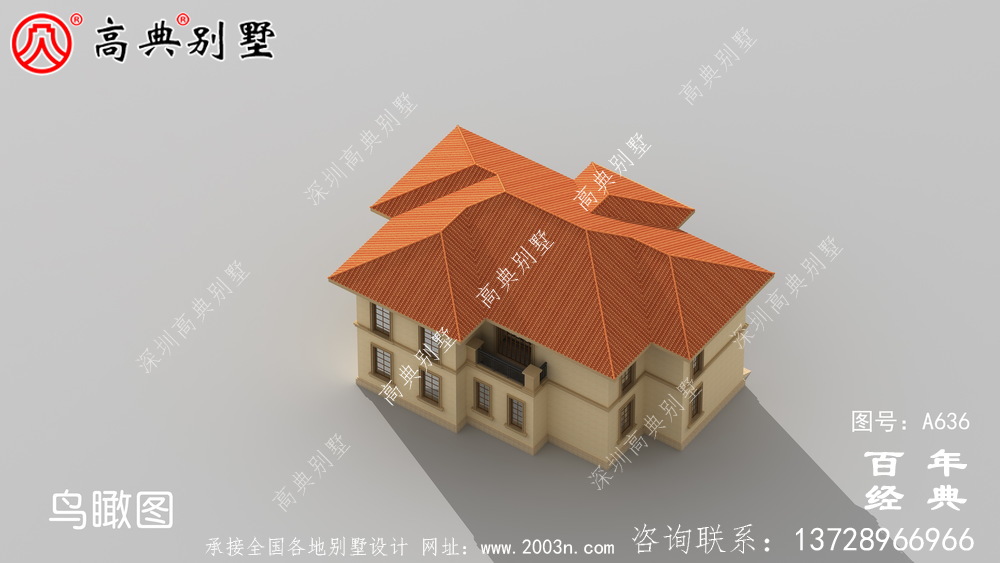 適用型鄉村205平方米二層樓房設計圖,精巧美觀