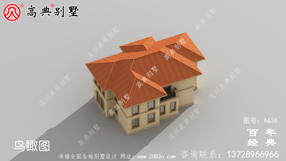 適用型鄉村205平方米二層樓房設計圖,精巧美觀