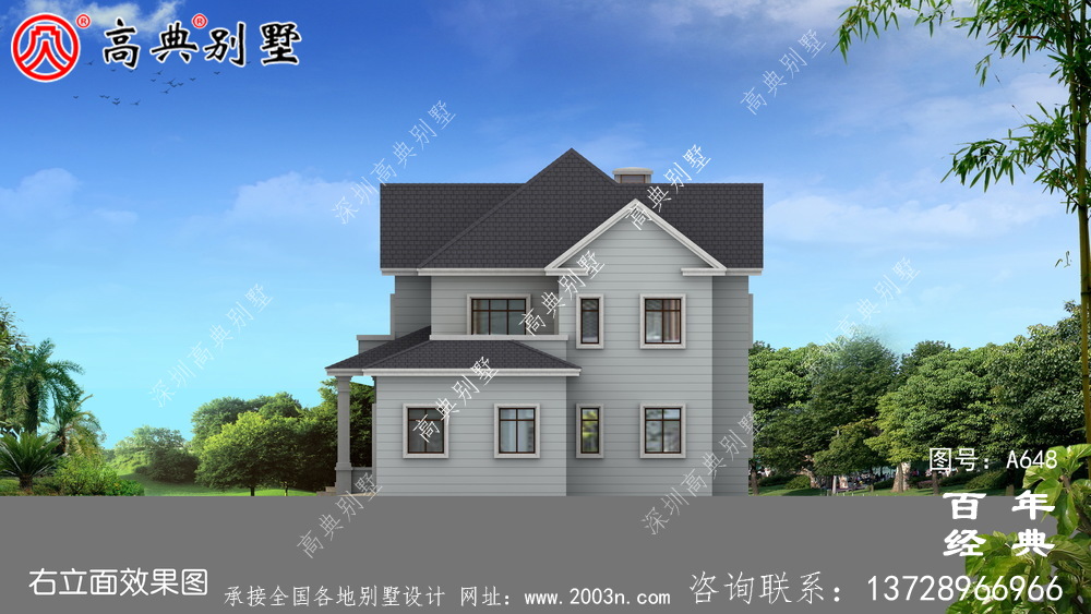 美式兩層別墅設計效果圖,美觀大方