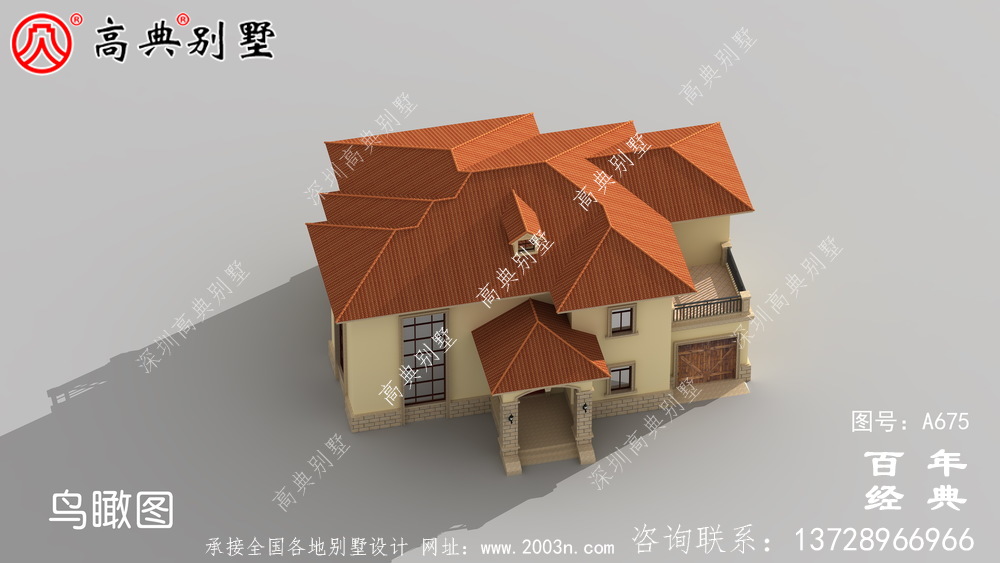 獨棟別墅樣式二層自建房設計圖,外型圖時尚潮流