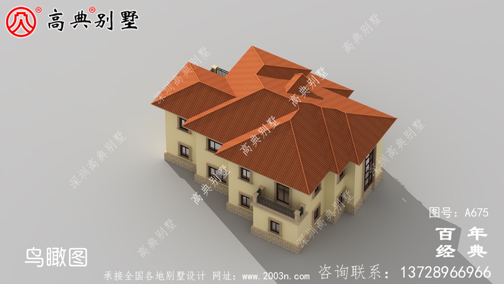 獨棟別墅樣式二層自建房設計圖,外型圖時尚潮流