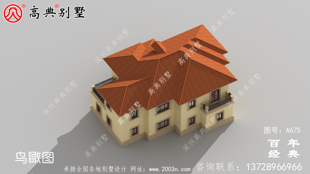 獨棟別墅樣式二層自建房設計圖,外型圖時尚潮流