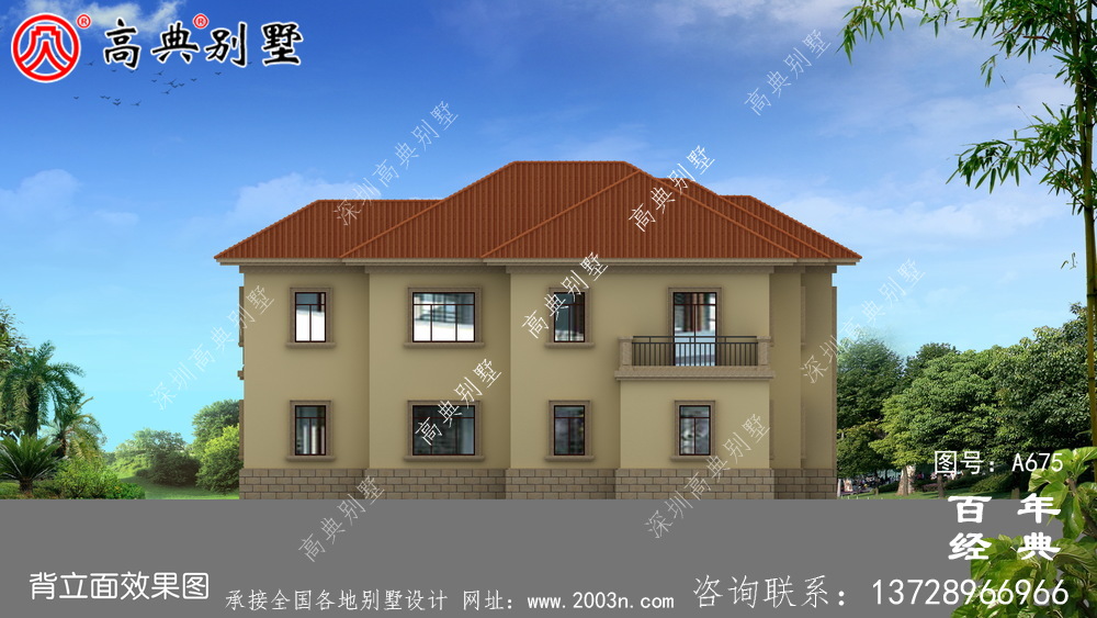 獨棟別墅樣式二層自建房設計圖,外型圖時尚潮流