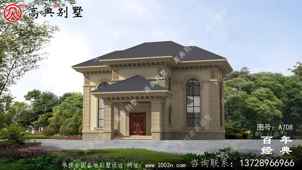 二層小別墅設計圖,含設計效果圖,簡歐風 二層小別墅設計圖,含設計效果圖,簡歐風