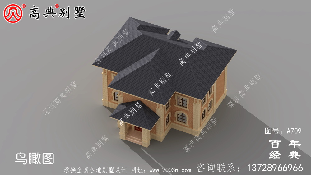 農村簡歐二層實用別墅設計整套施工圖紙