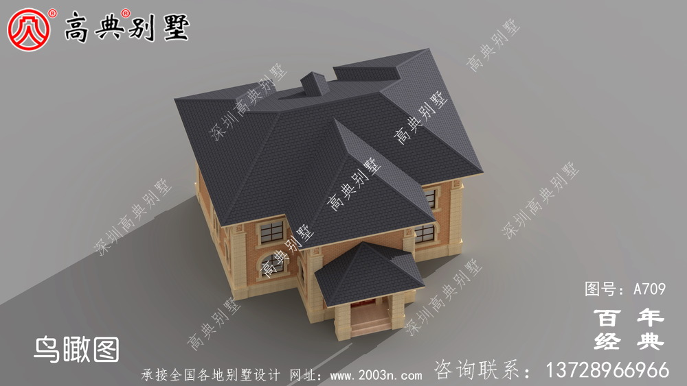 農村簡歐二層實用別墅設計整套施工圖紙