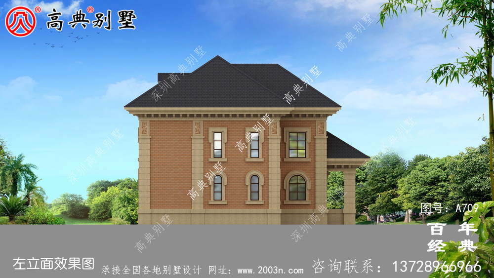 農村簡歐二層實用別墅設計整套施工圖紙