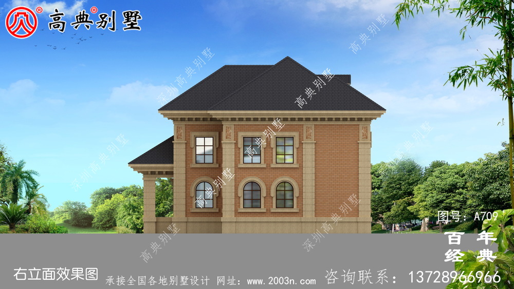 農村簡歐二層實用別墅設計整套施工圖紙