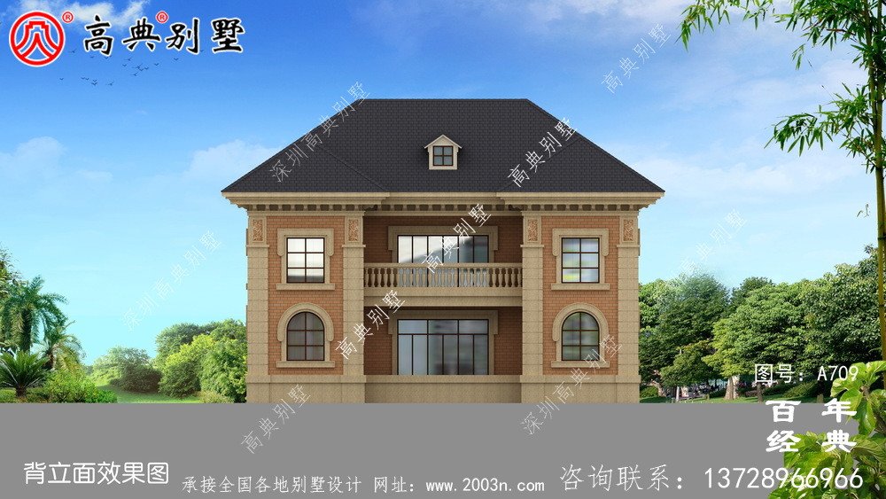 農村簡歐二層實用別墅設計整套施工圖紙