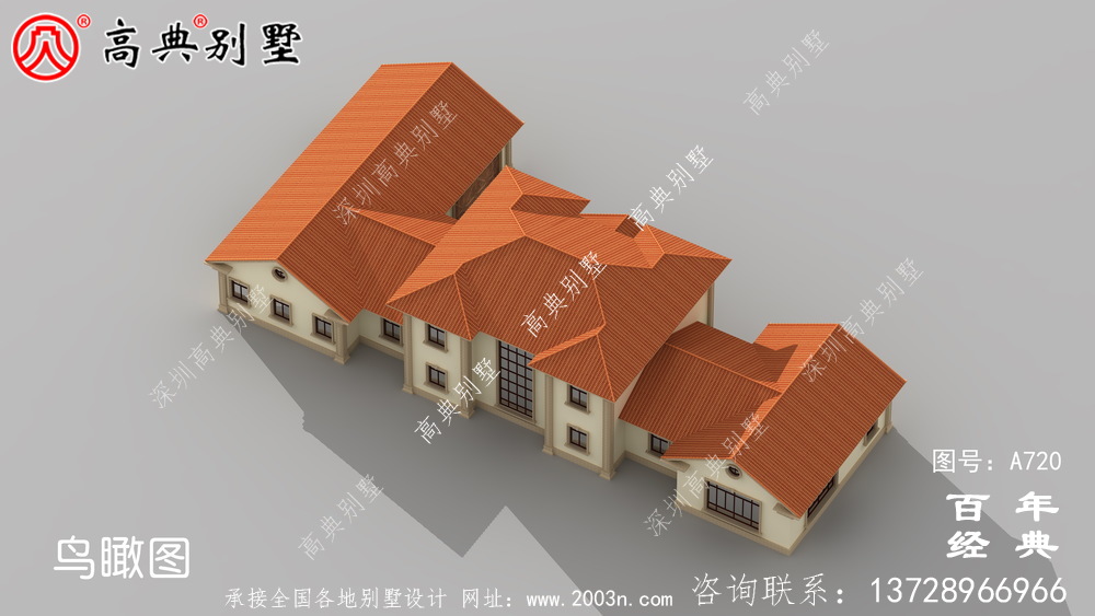 占地517平的豪華二層別墅設計圖及效果圖,外觀有格調
