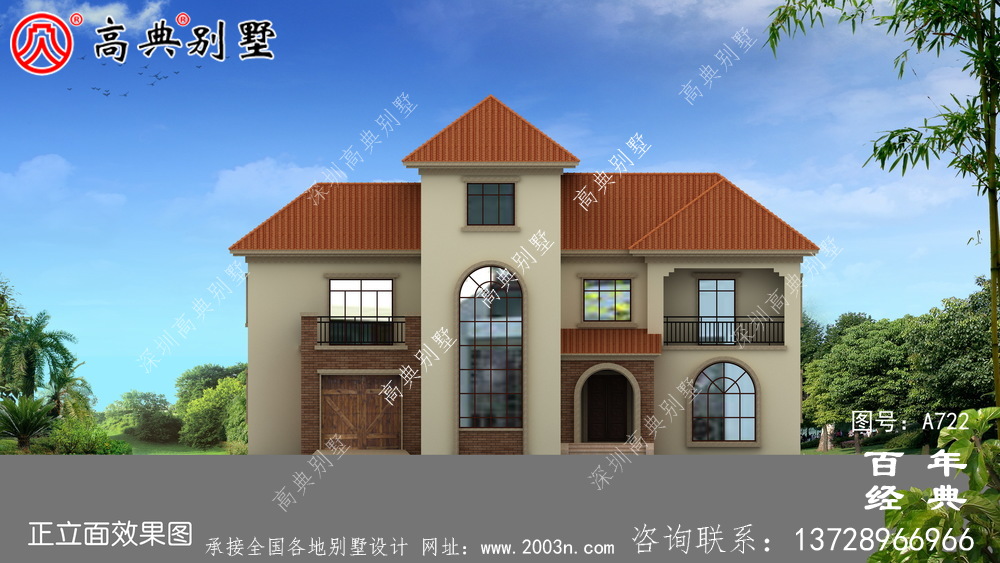 農(nóng)村小型兩層住宅及別墅設(shè)計圖,外觀效果圖。