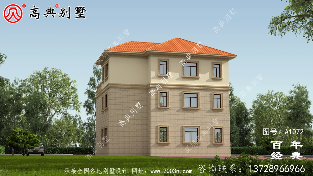 歐式三層別墅設(shè)計(jì)紙帶效果圖,全套施工方案