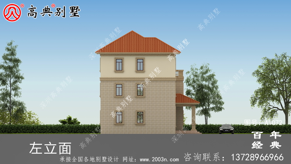 歐式三層別墅設(shè)計(jì)紙帶效果圖,全套施工方案