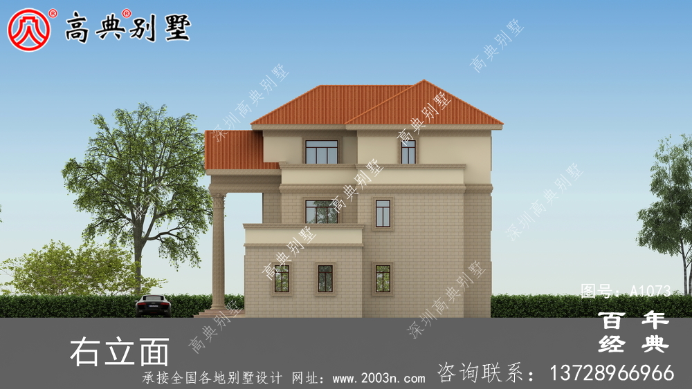 鄉村三層樓房設計圖,簡歐風格經典大氣