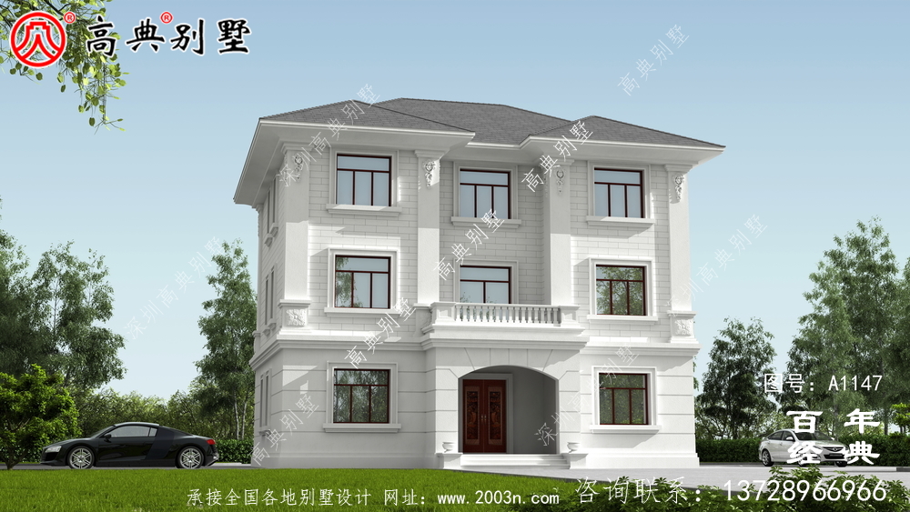 房型好的鄉村三層樓房設計圖，帶外型設計效果圖