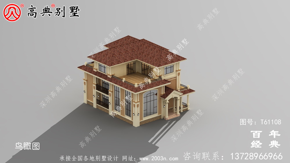 三層復式別墅設計計劃方案,整套設計圖紙+設計效果圖