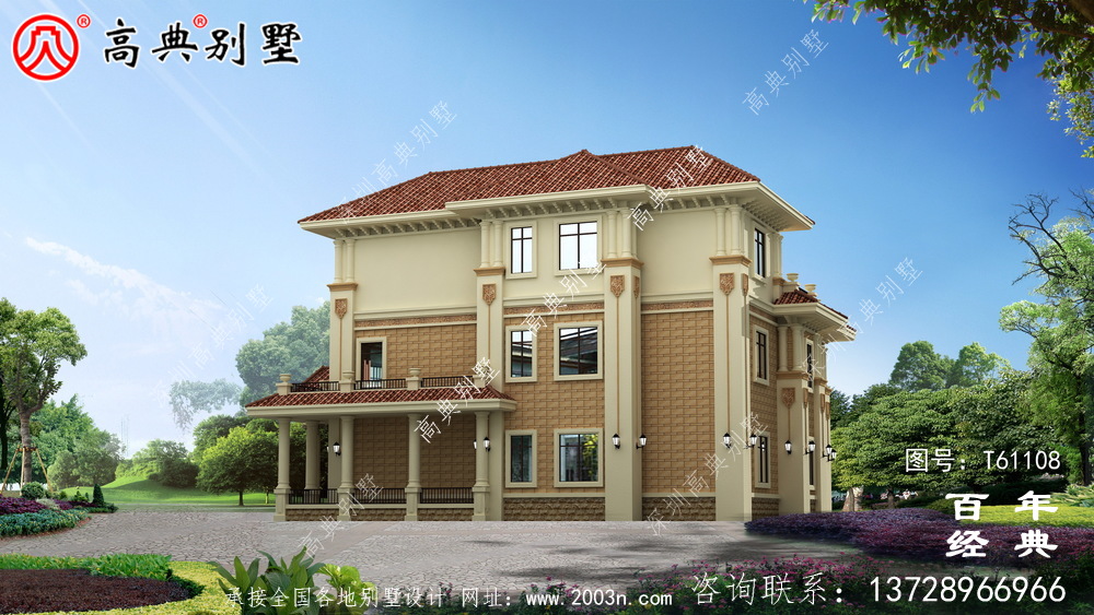 三層復式別墅設計計劃方案,整套設計圖紙+設計效果圖