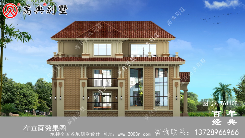 三層復式別墅設計計劃方案,整套設計圖紙+設計效果圖