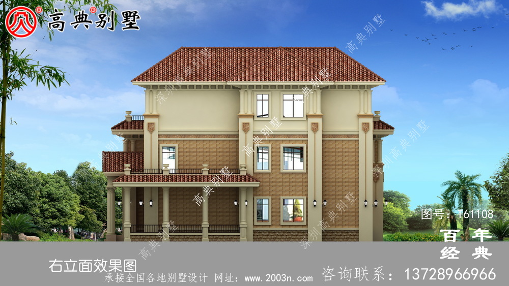 三層復式別墅設計計劃方案,整套設計圖紙+設計效果圖