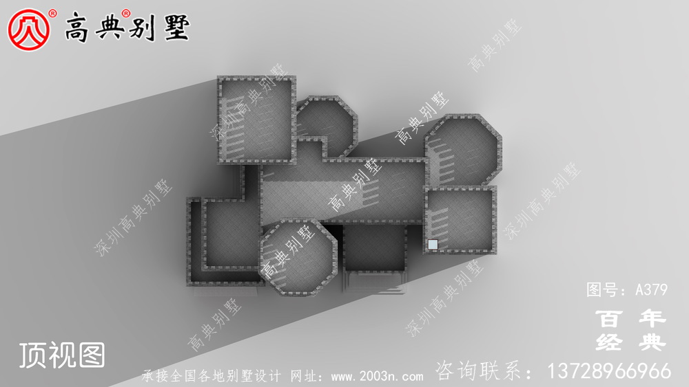 新農(nóng)村四層中式城堡別墅設(shè)計(jì)圖和效果圖立面清新獨(dú)特。
