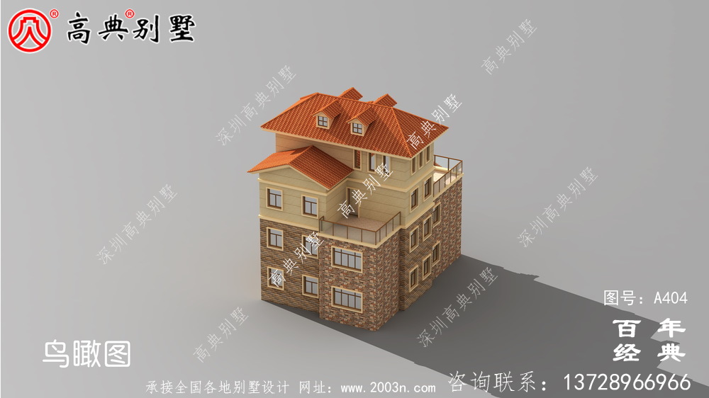 四層豪華歐式別墅自建建筑設計圖,效果圖及全套施工圖。