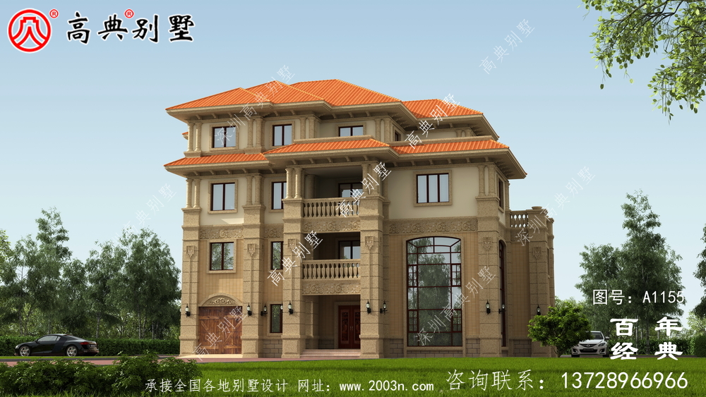 206平方米農(nóng)村四層別墅建筑設(shè)計圖紙及效果圖