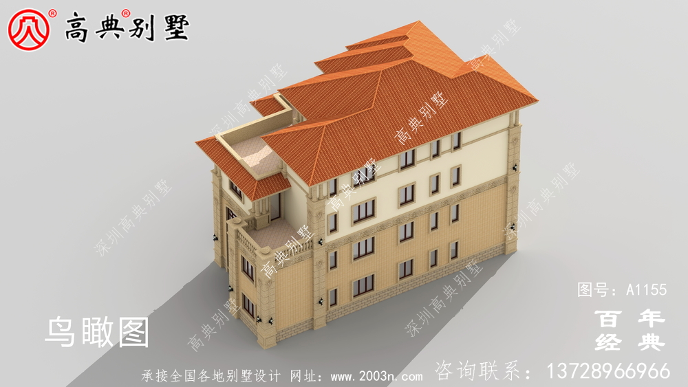 206平方米農(nóng)村四層別墅建筑設(shè)計圖紙及效果圖