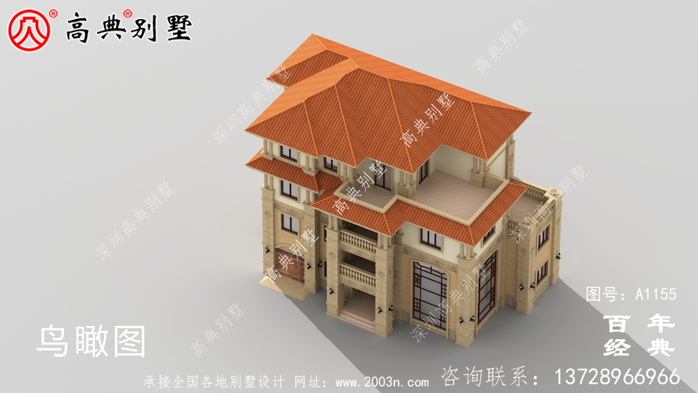 206平方米農(nóng)村四層別墅建筑設(shè)計圖紙及效果圖