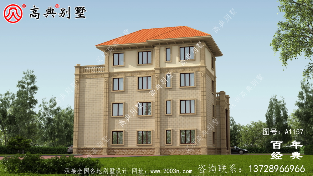 農(nóng)村四層建筑設(shè)計(jì)圖,包括外觀圖,推薦自建四層建筑使用