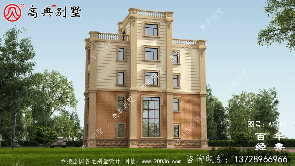 168平方米新農村四層住宅設計圖紙及效果圖