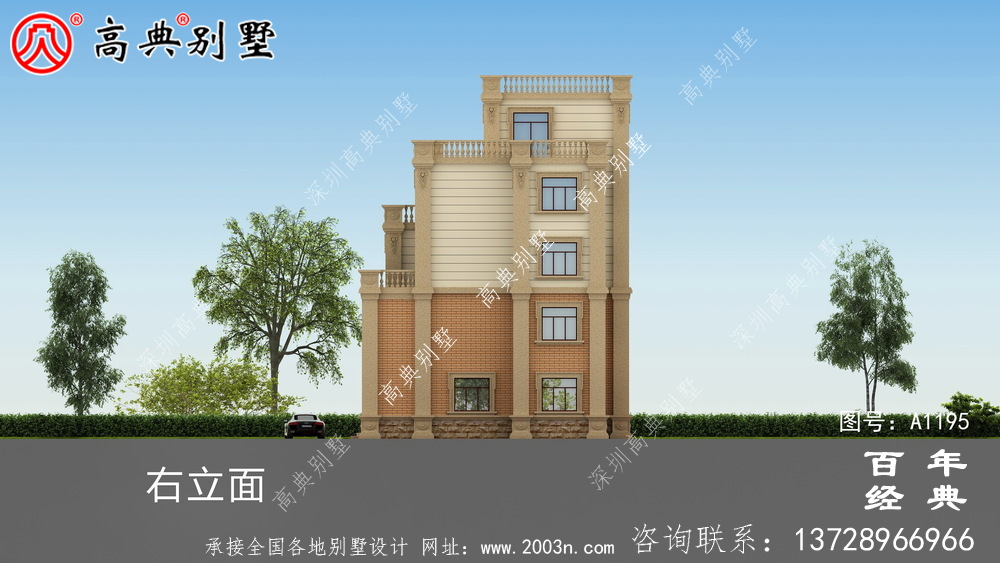 168平方米新農村四層住宅設計圖紙及效果圖