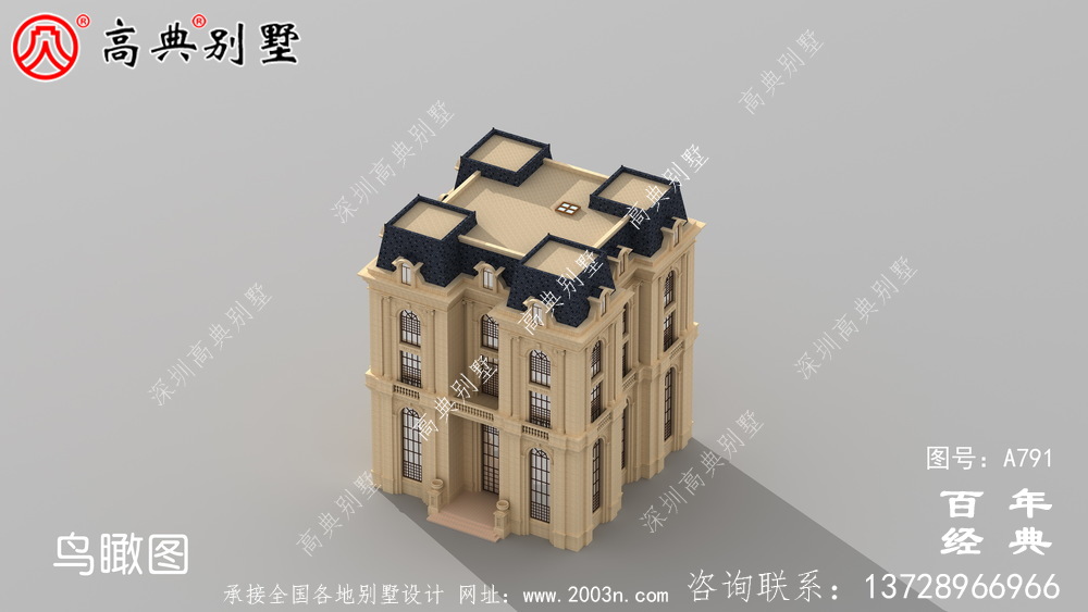 五層法式別墅設計圖紙,客廳中空復式,豪華大氣