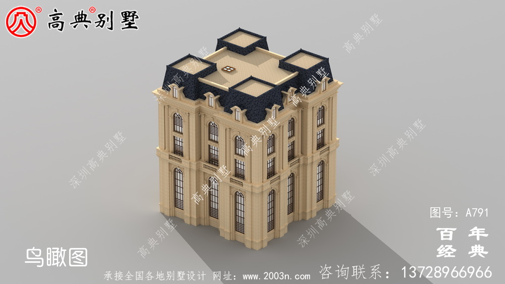 五層法式別墅設計圖紙,客廳中空復式,豪華大氣