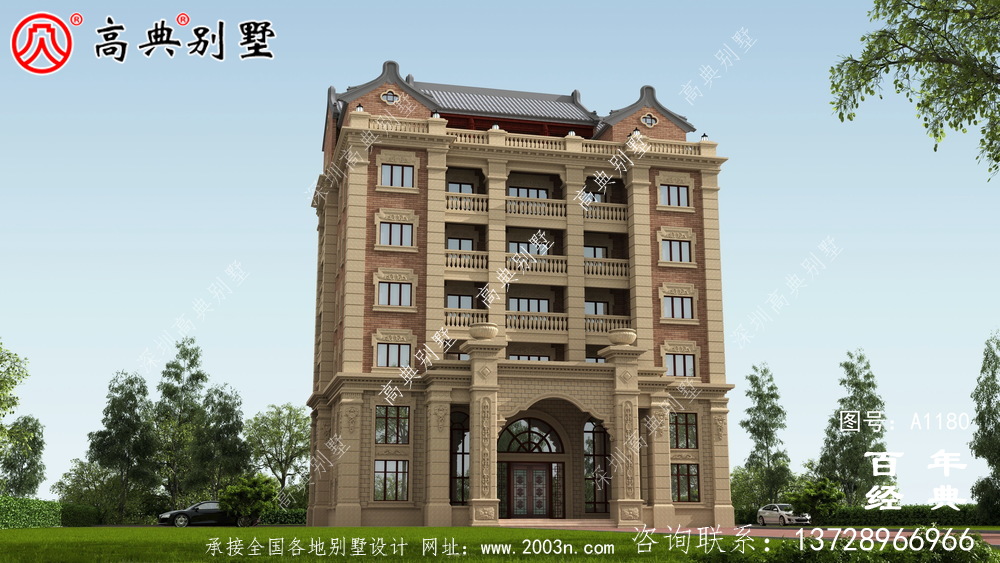 347平方米農村法式別墅設計,包括全套施工圖 347平方米農村法式別墅設計,包括全套施工圖
