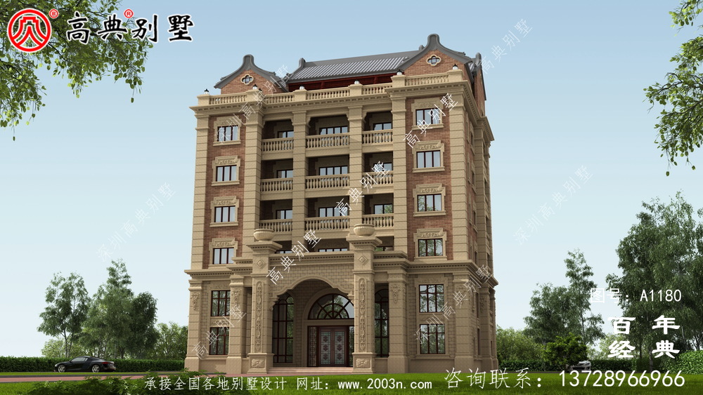 347平方米農村法式別墅設計,包括全套施工圖