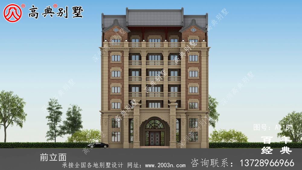 347平方米農村法式別墅設計,包括全套施工圖