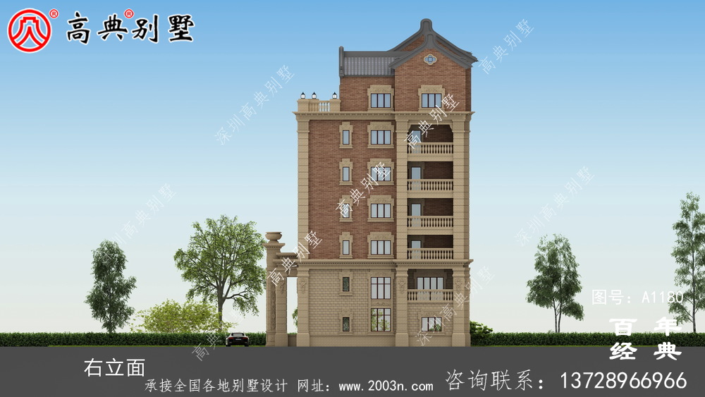 347平方米農村法式別墅設計,包括全套施工圖